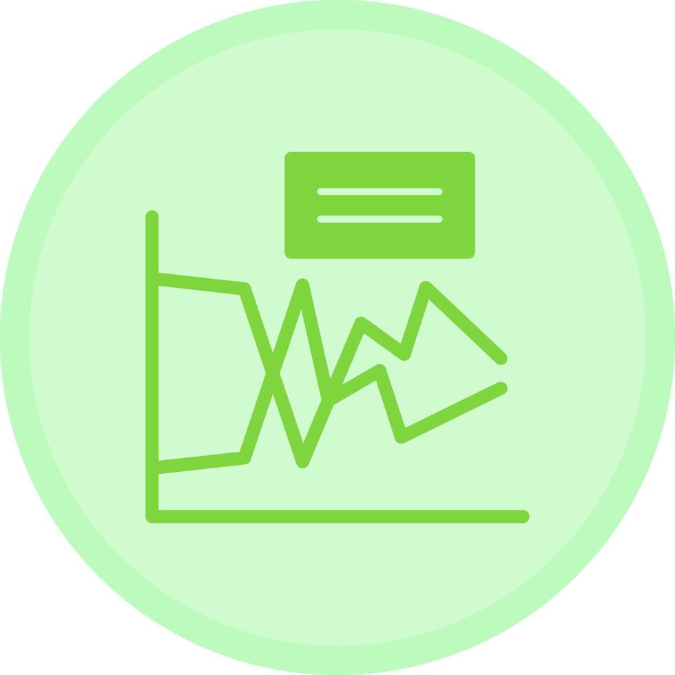 Line Graph Multicolor Circle Icon vector