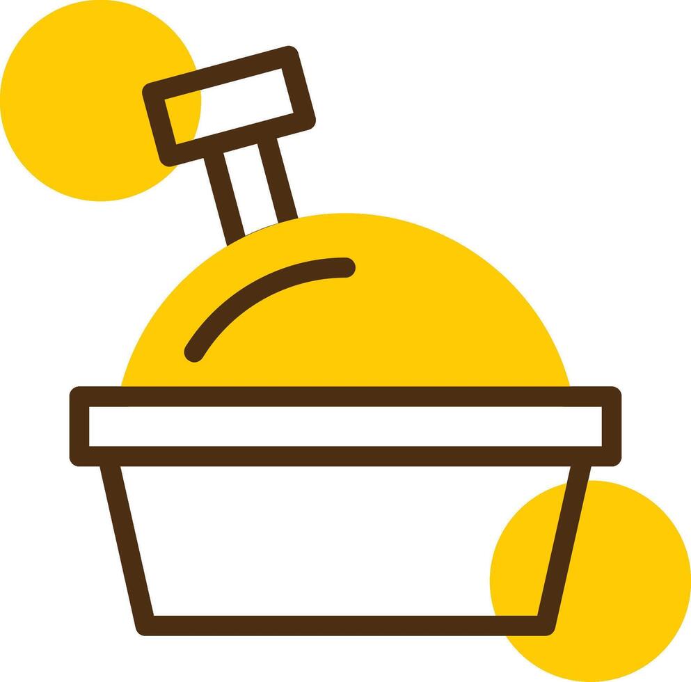 Sandbox Yellow Lieanr Circle Icon vector