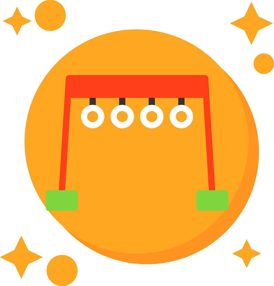 Monkey Bars Tailed Color Icon vector