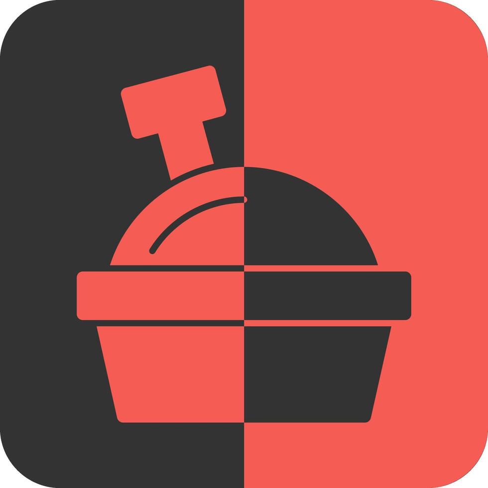 Sandbox Red Inverse Icon vector