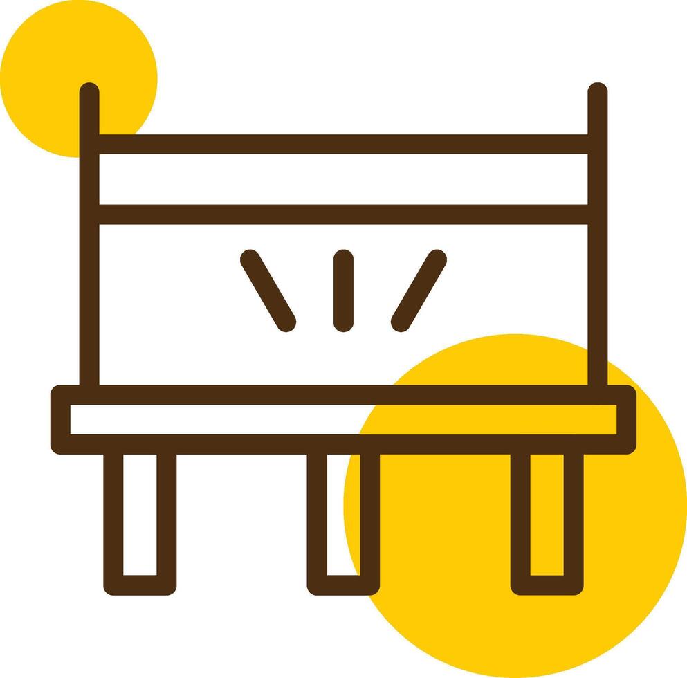 Trampoline Yellow Lieanr Circle Icon vector