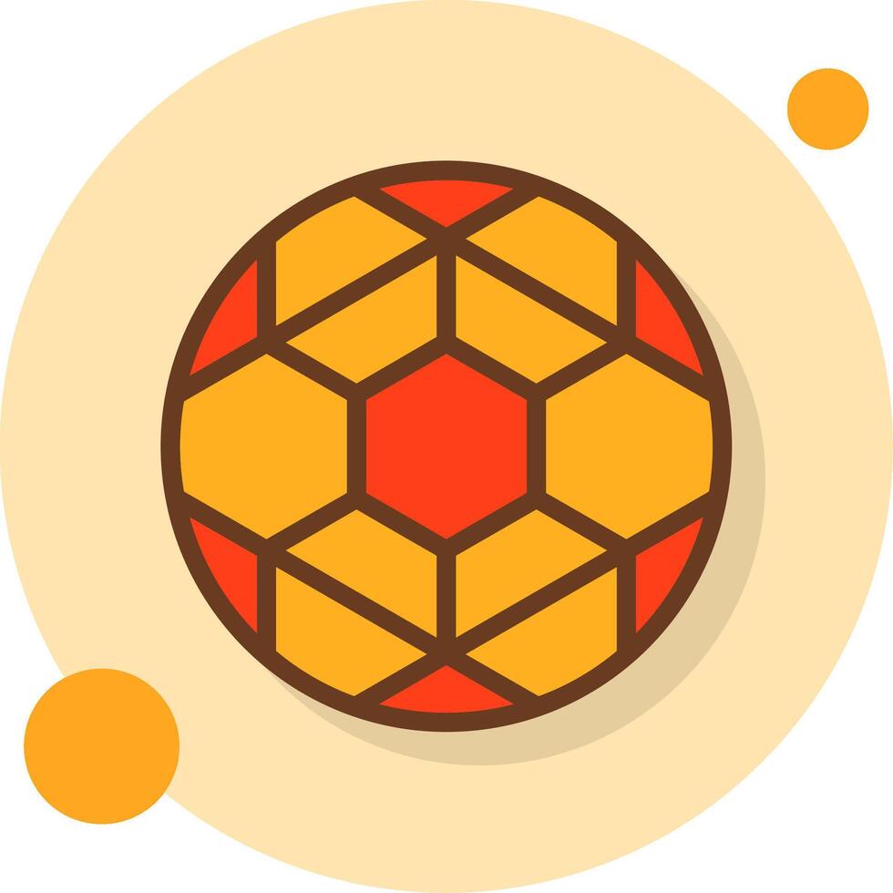 Soccer Ball Filled Shadow Cirlce Icon vector