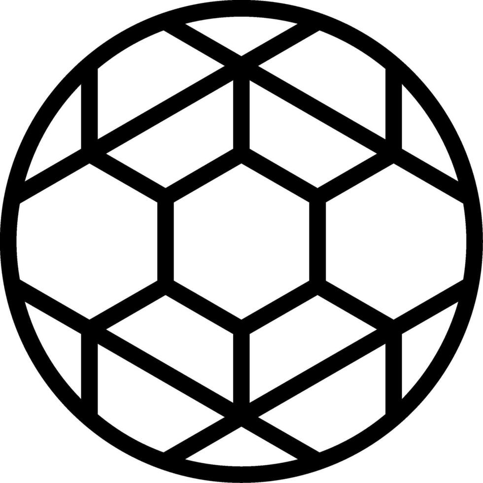 Soccer Ball Line Icon vector