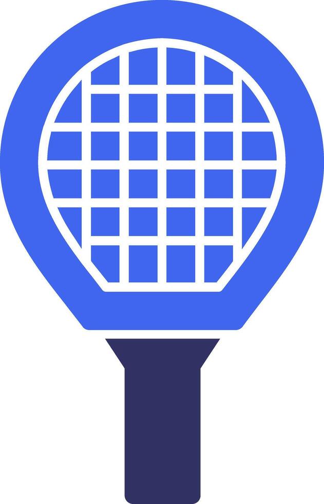 Tennis Racket Solid Two Color Icon vector
