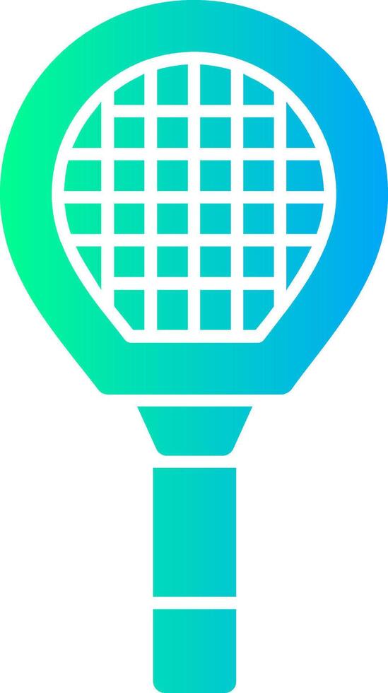 Badminton Racket Solid Multi Gradient Icon vector