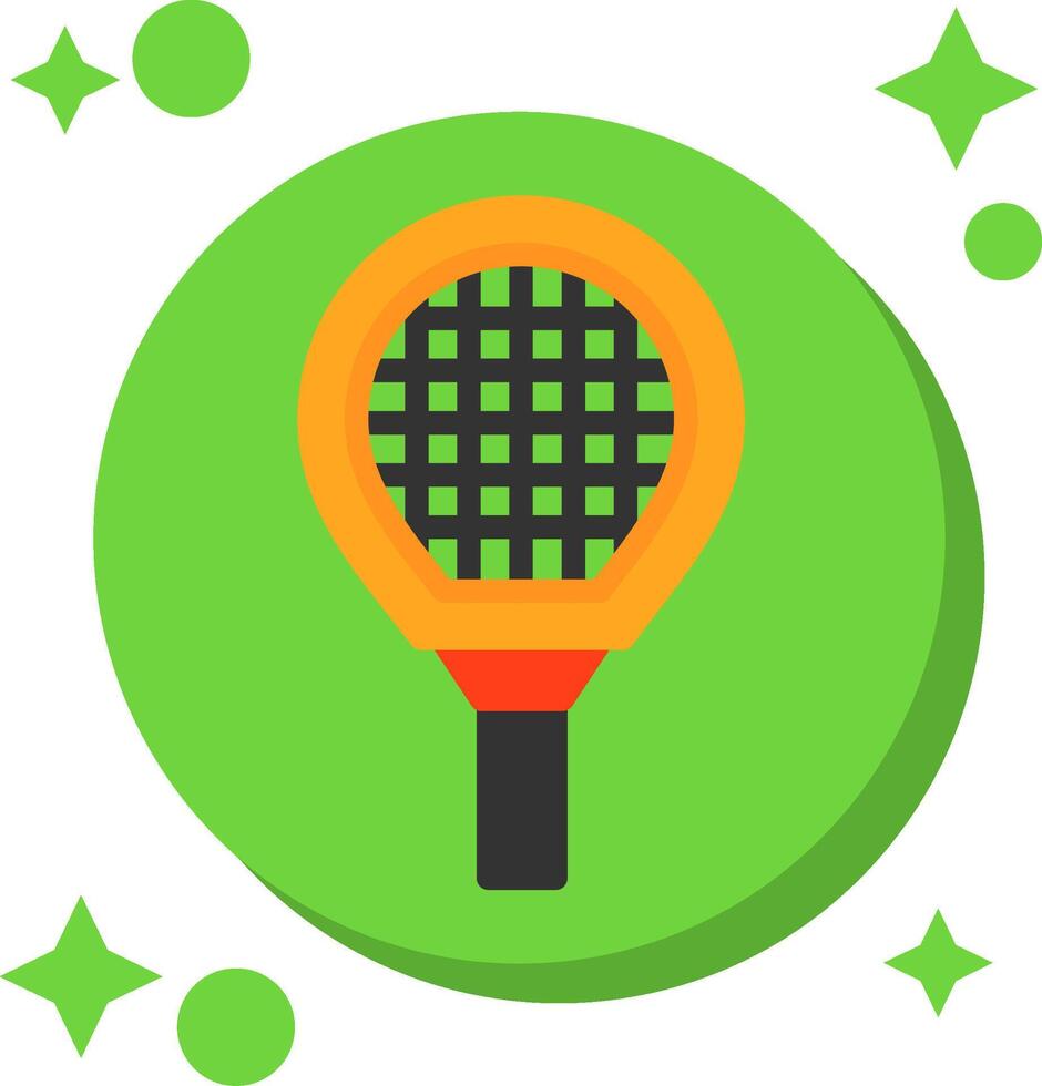 tenis raqueta cola color icono vector
