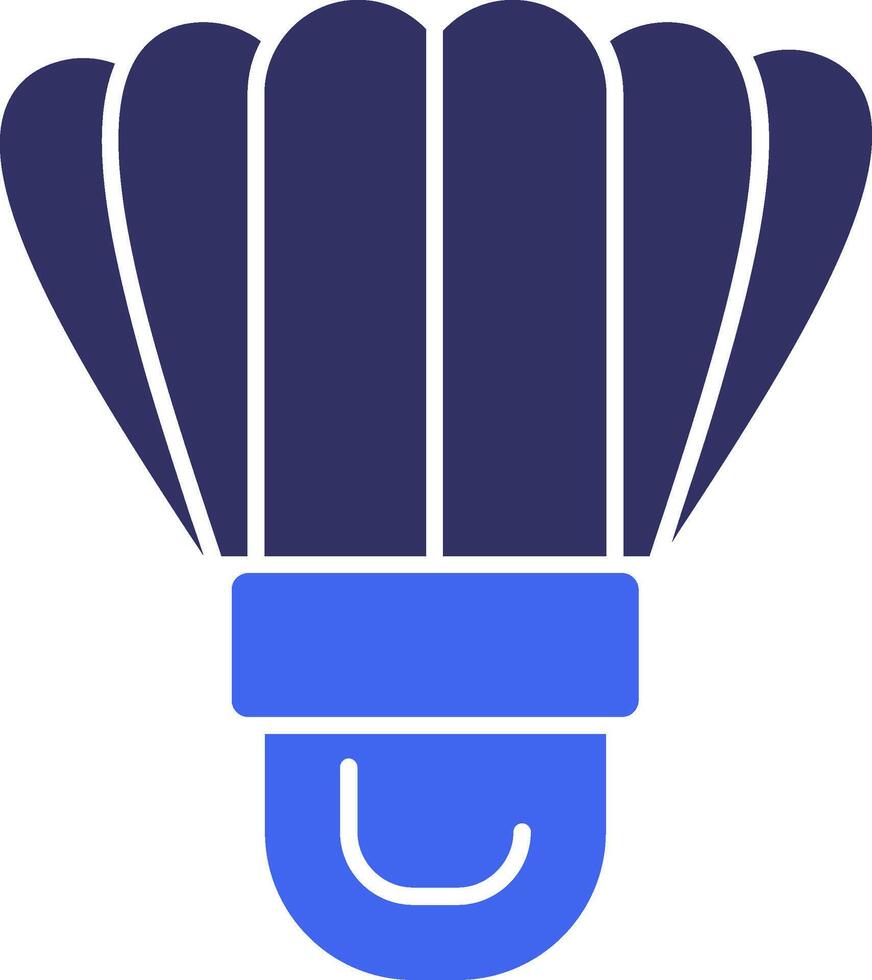 Shuttlecock Solid Two Color Icon vector