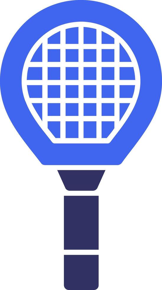 Badminton Racket Solid Two Color Icon vector