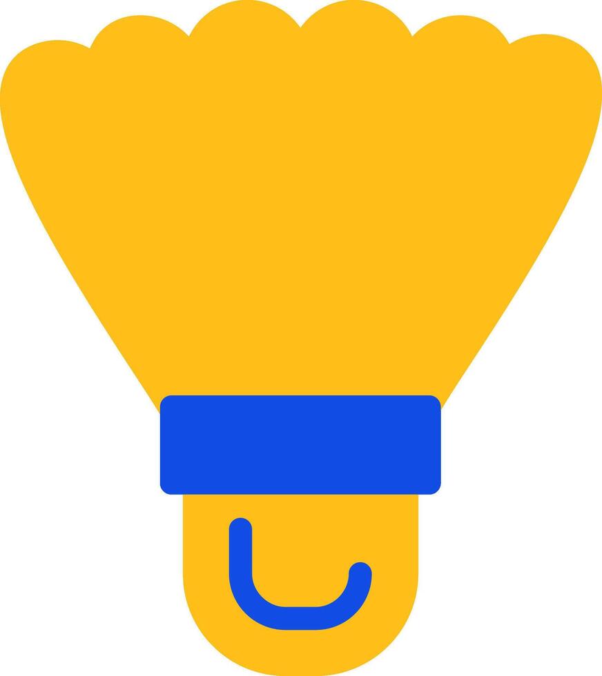 Shuttlecock Flat Two color Icon vector