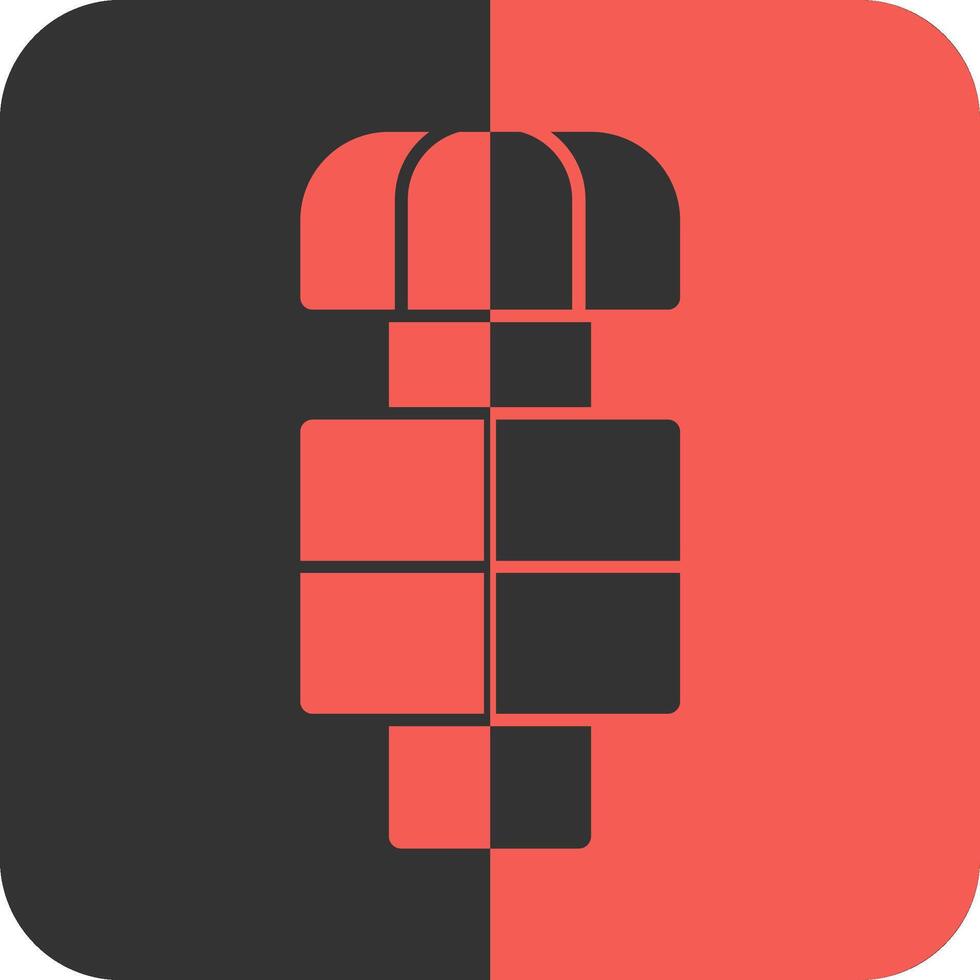 Hopscotch Red Inverse Icon vector
