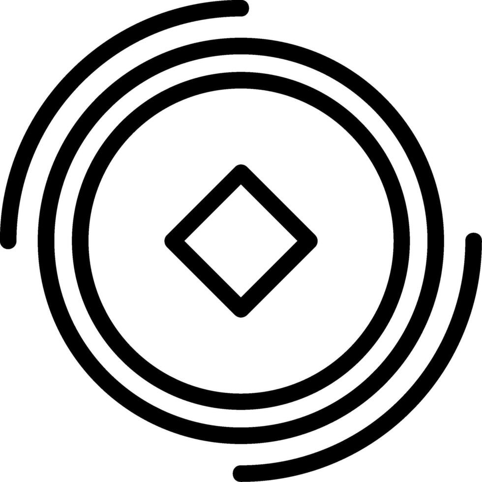 frisbee línea icono vector