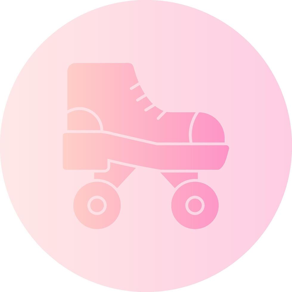 Roller Skate Gradient Circle Icon vector