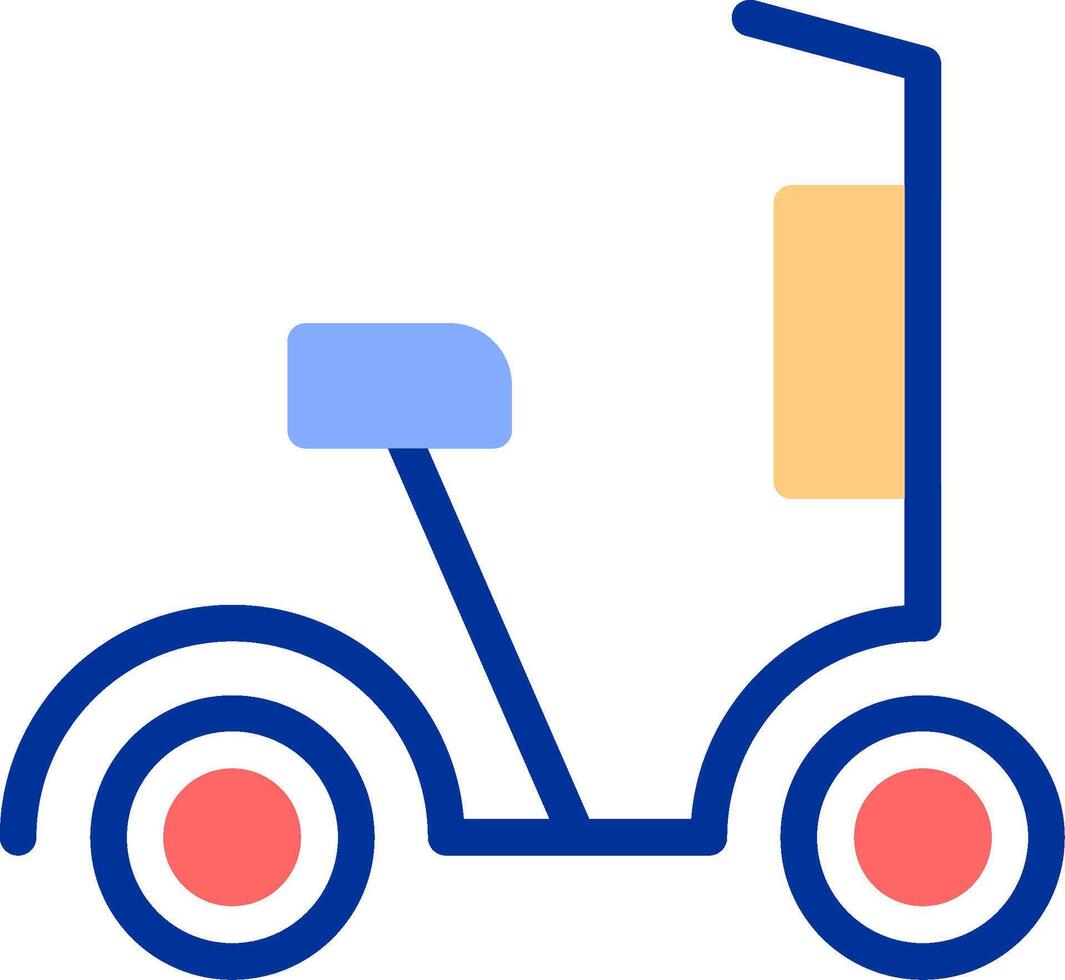 Scooter Color Filled Icon vector