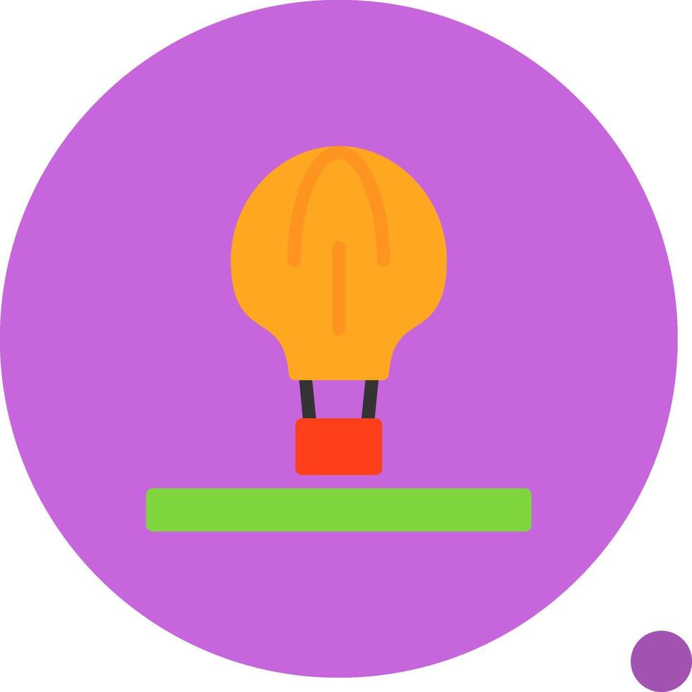 Hot Air Balloon Flat Shadow Icon vector