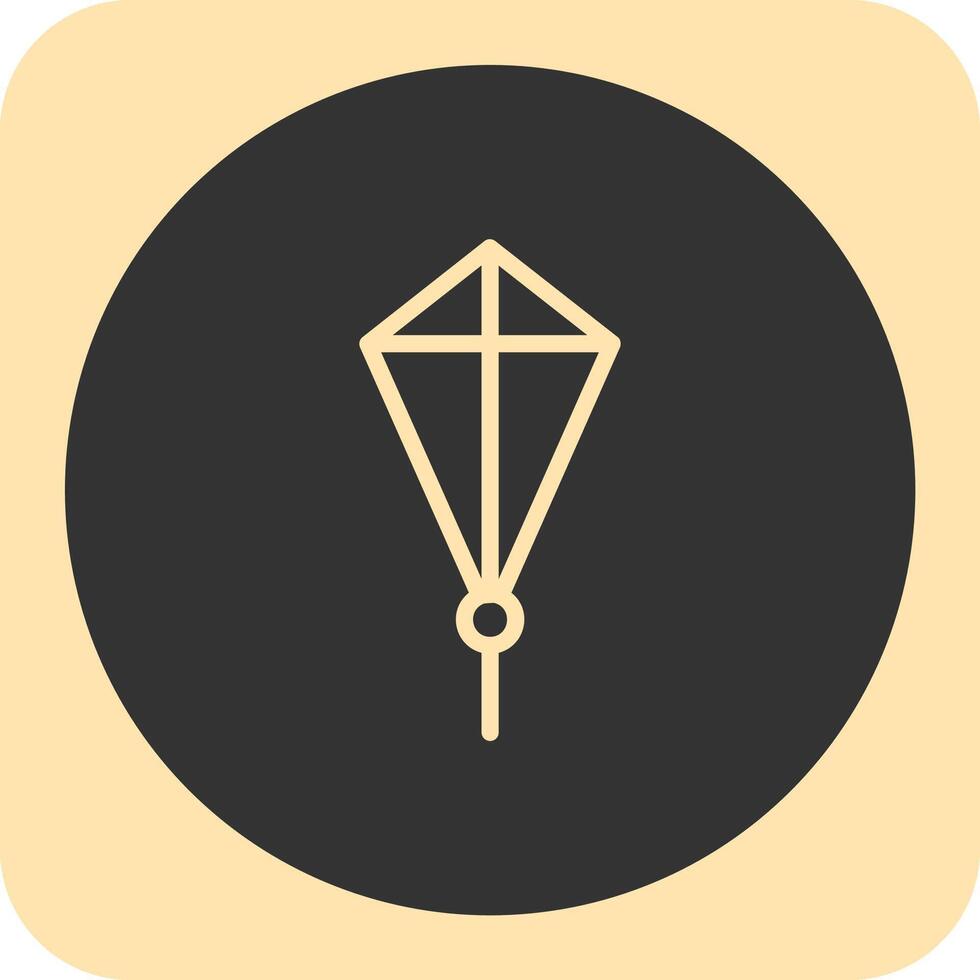 Kite Linear Round Icon vector