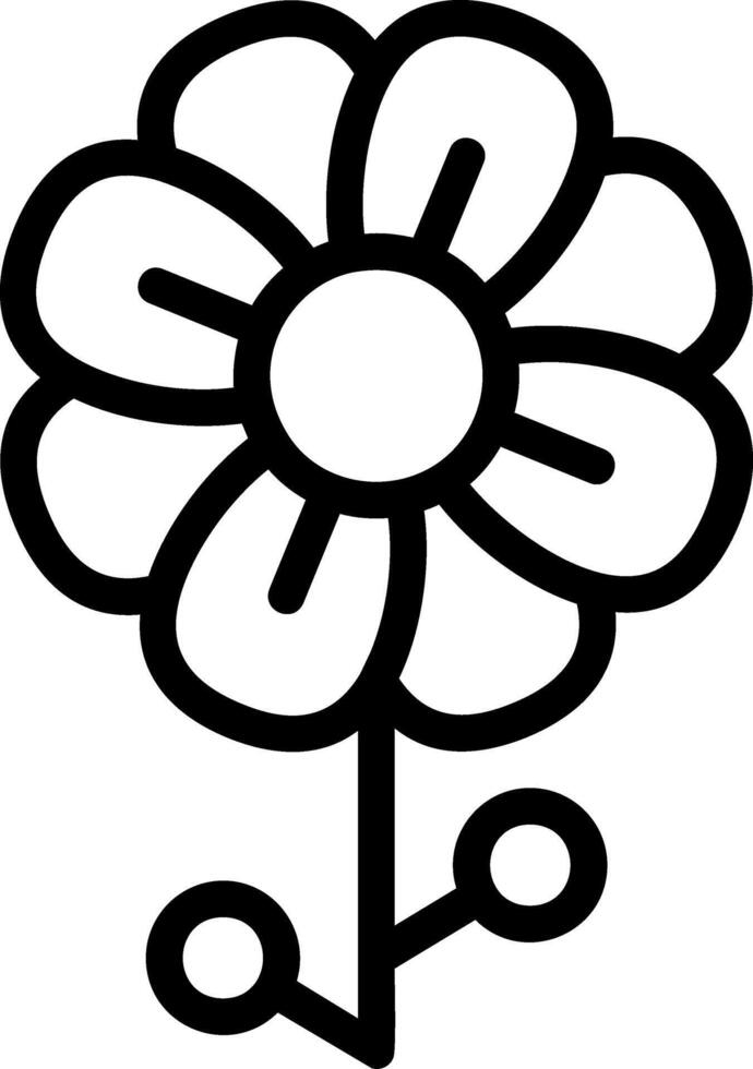 Flower Line Icon vector