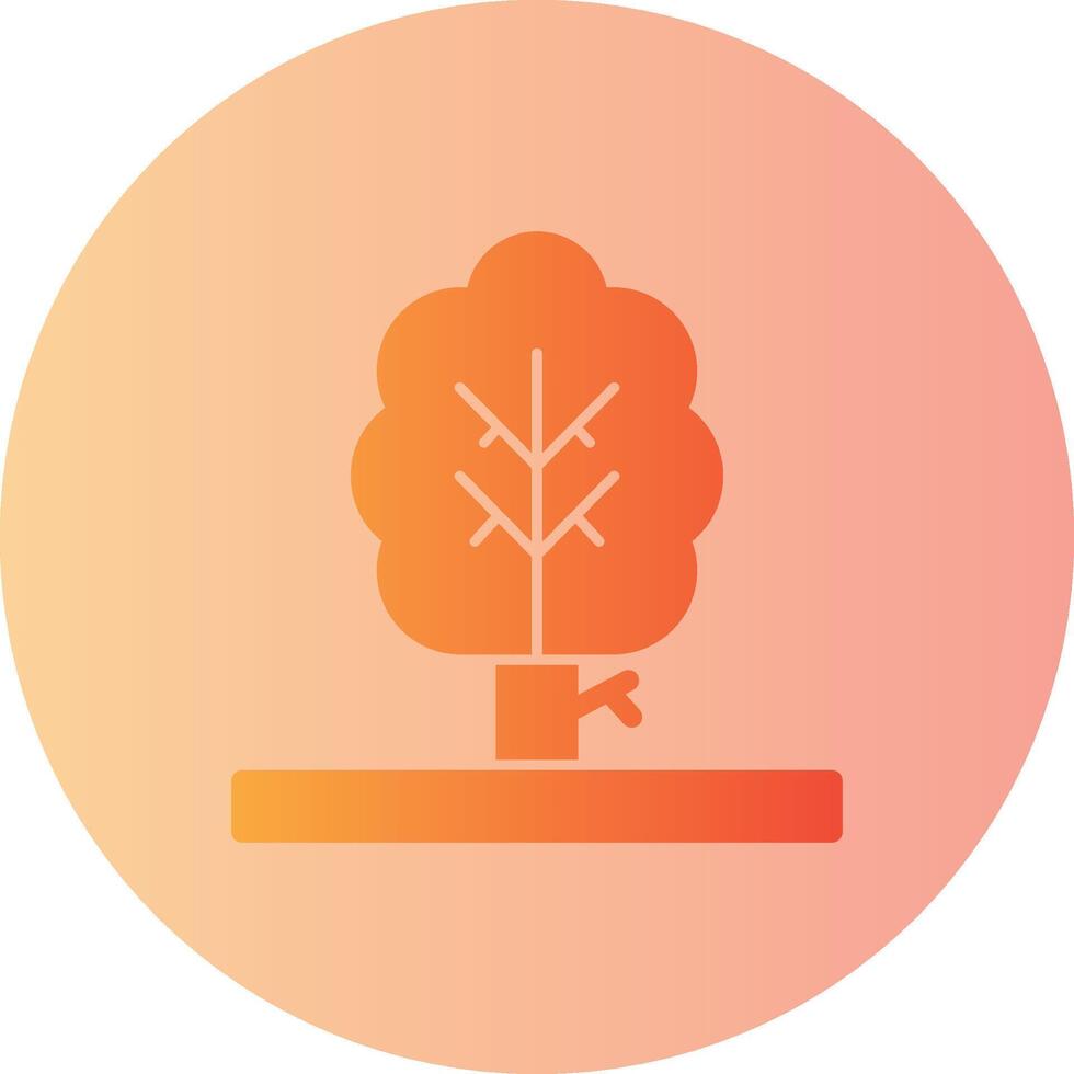 Tree Gradient Circle Icon vector