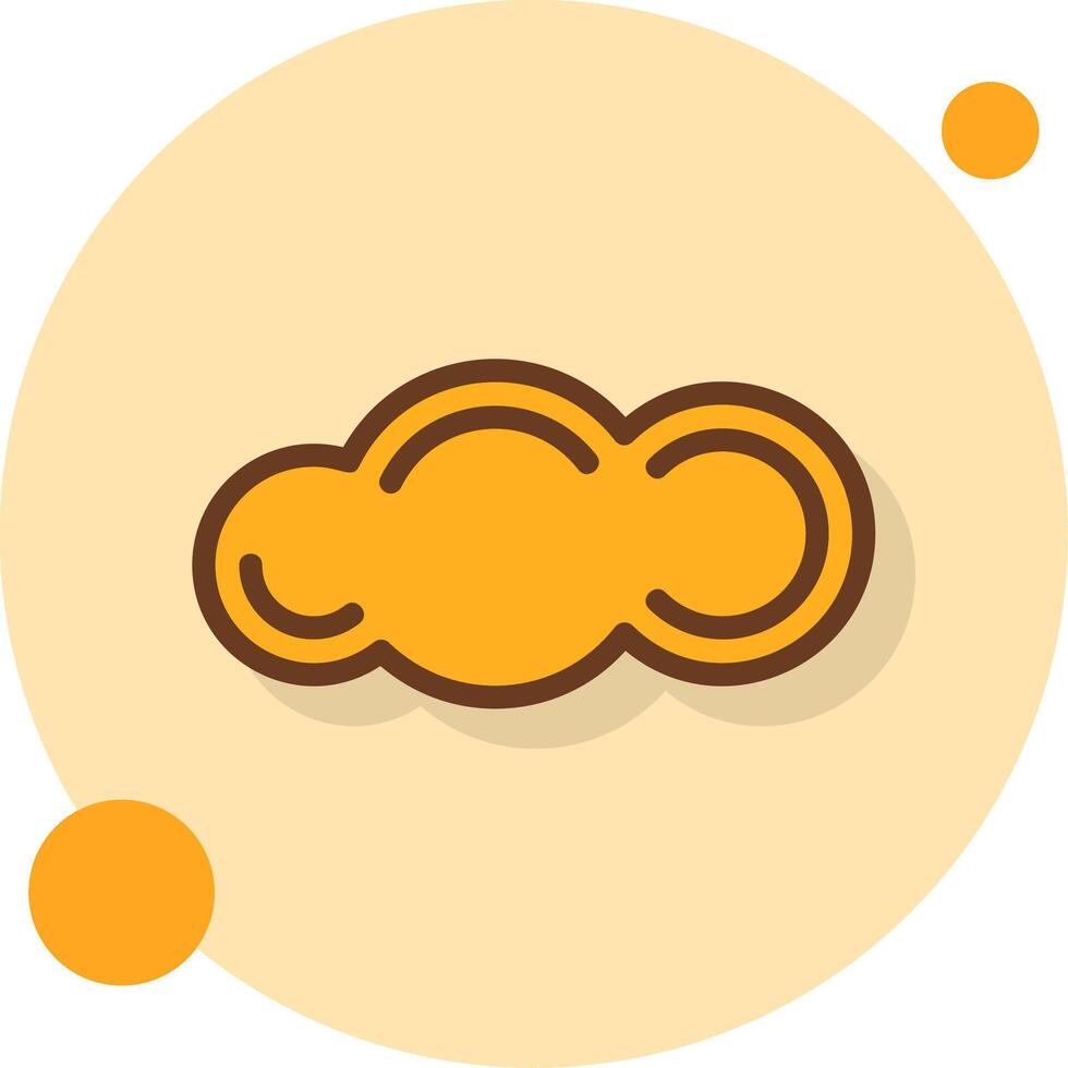 nube lleno sombra cirlce icono vector