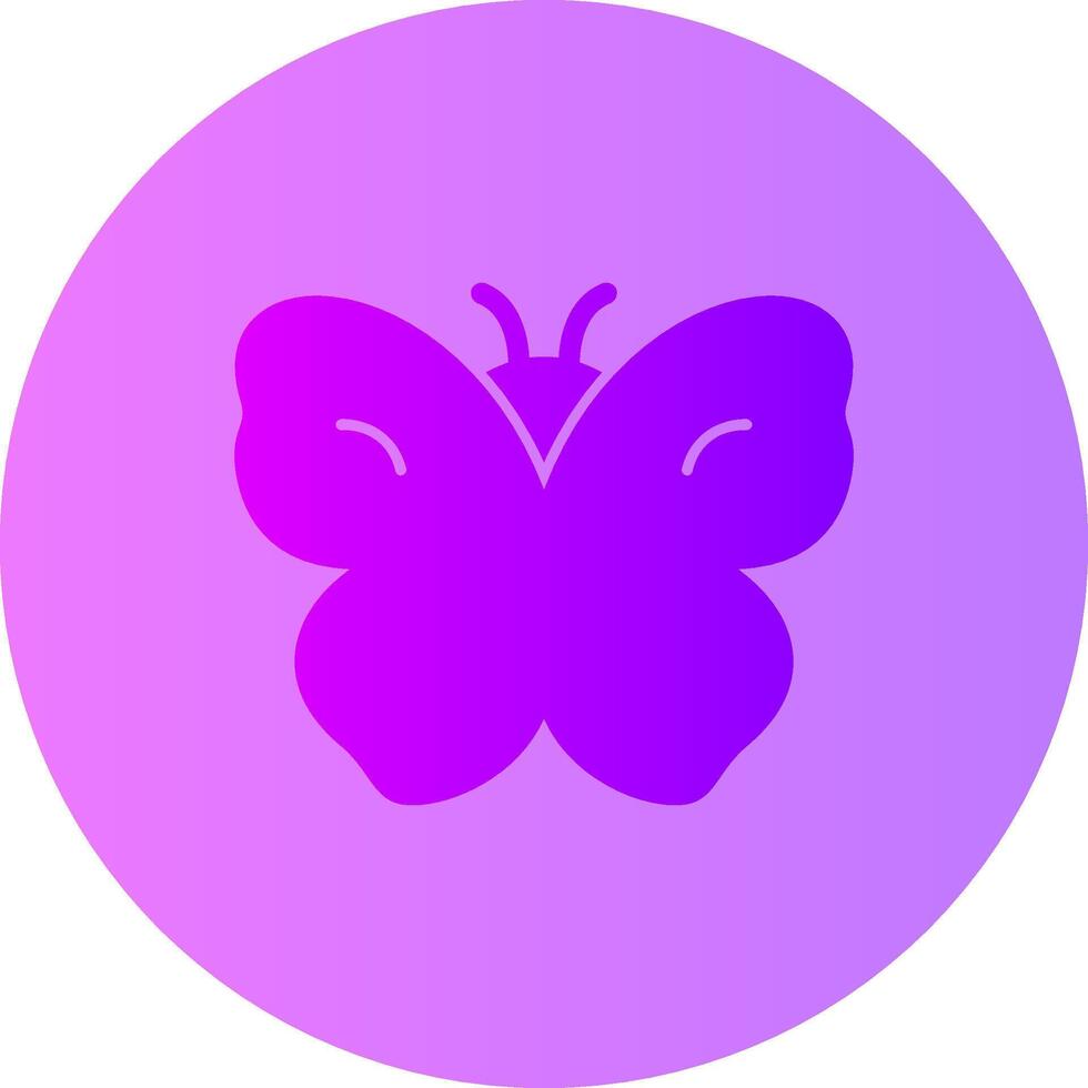 mariposa degradado circulo icono vector