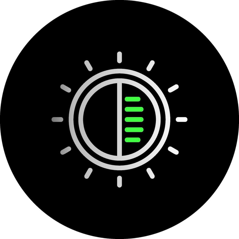 Sun Dual Gradient Circle Icon vector