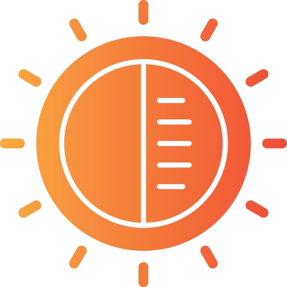 Sun Solid Multi Gradient Icon vector