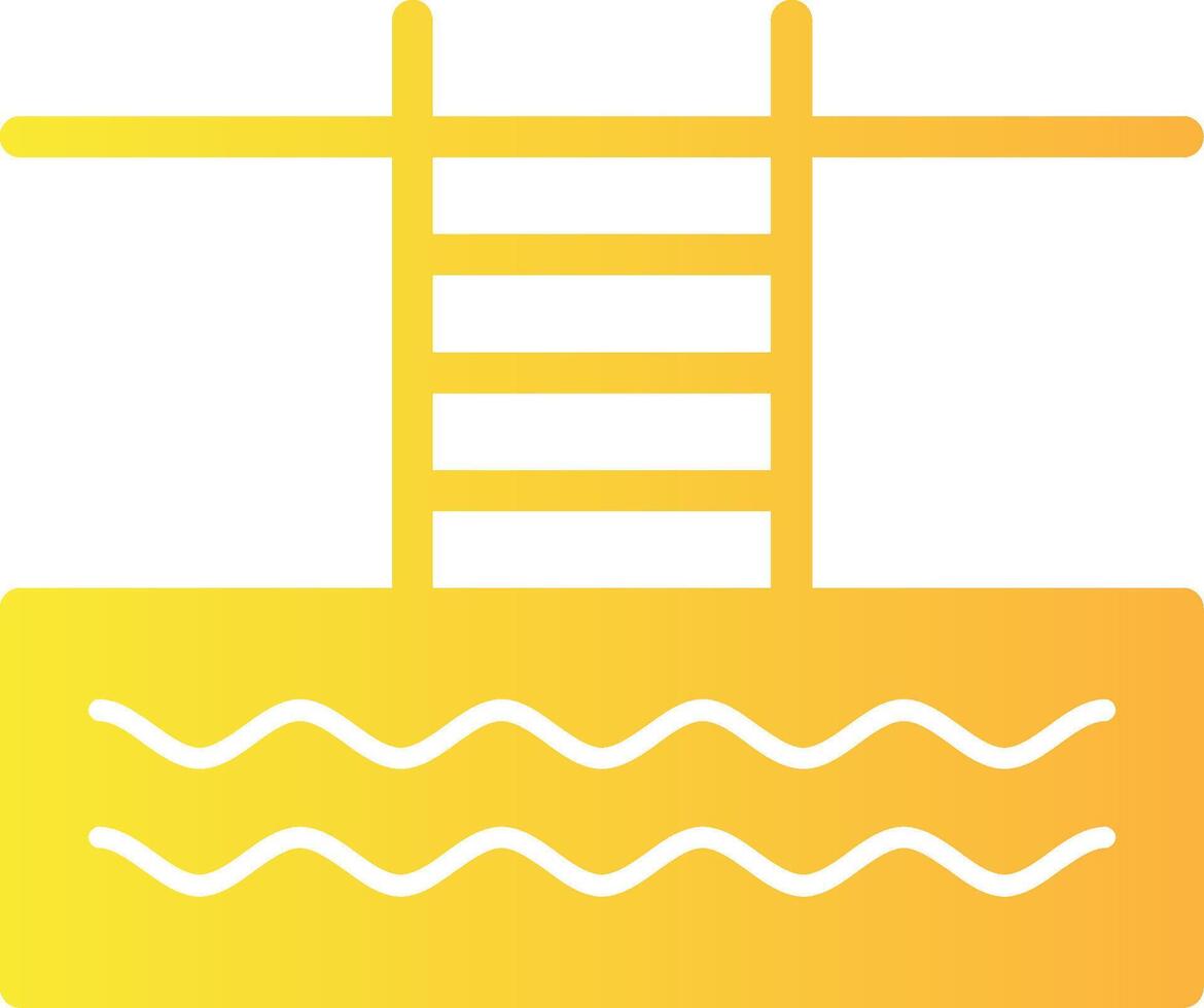 Swimming Pool Solid Multi Gradient Icon vector