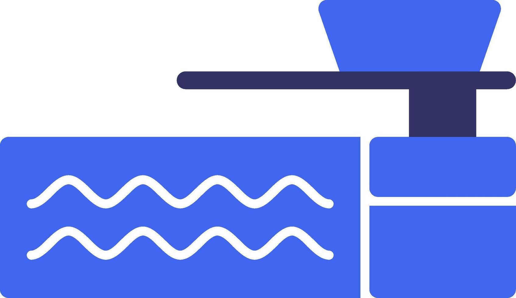 Diving Board Solid Two Color Icon vector