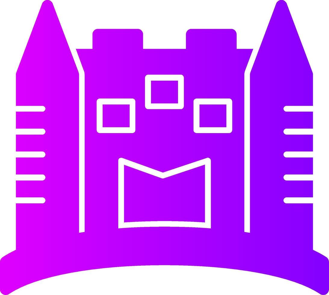 Sandcastle Solid Multi Gradient Icon vector