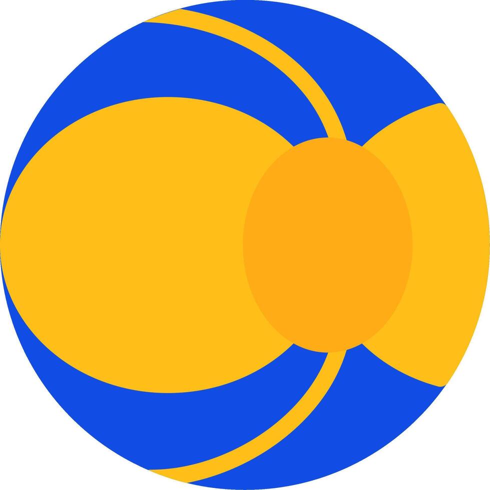 Beach Ball Flat Two color Icon vector