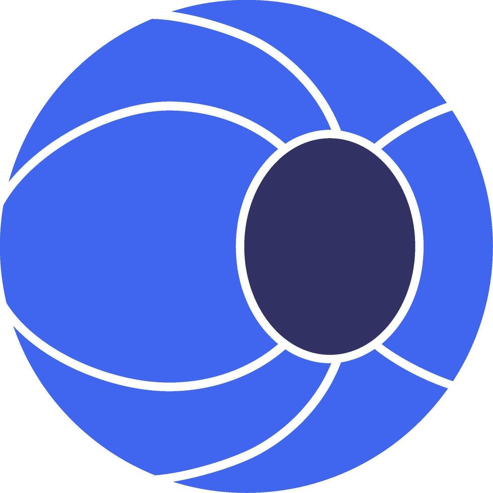 Beach Ball Solid Two Color Icon vector