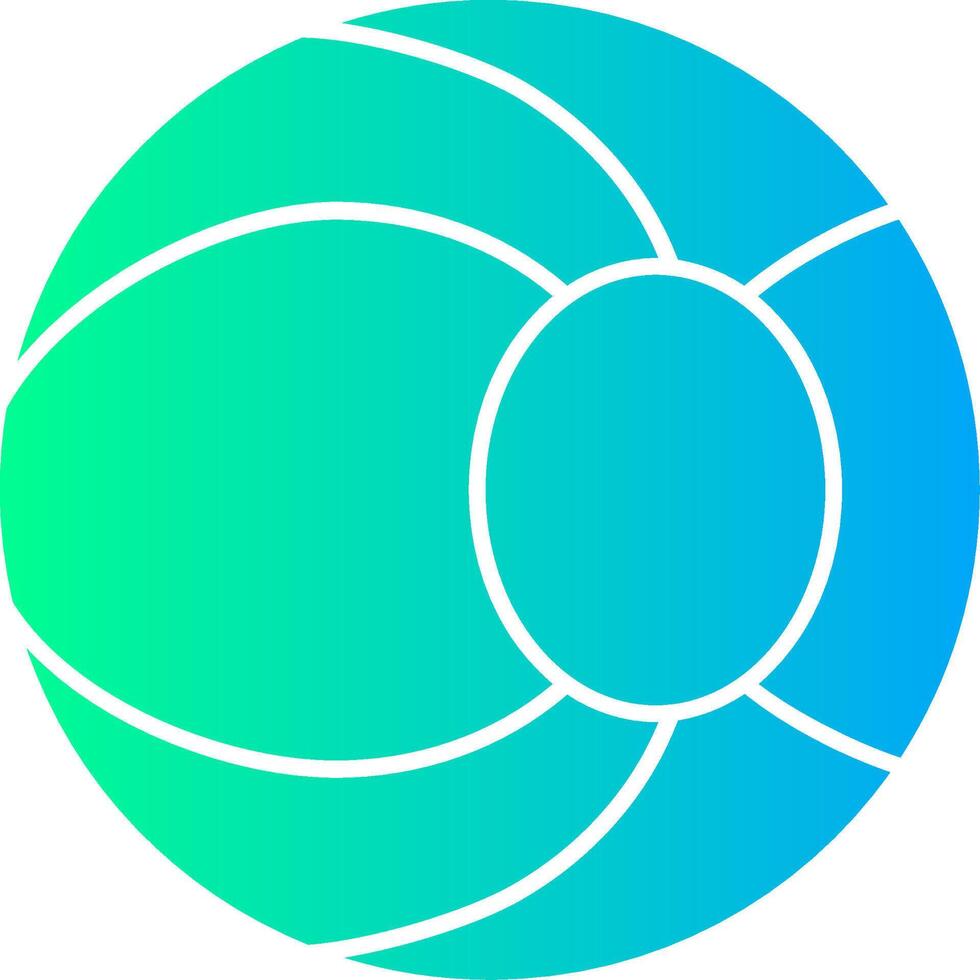 Beach Ball Solid Multi Gradient Icon vector
