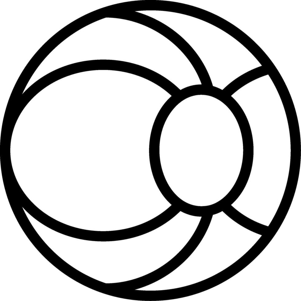 icono de línea de pelota de playa vector