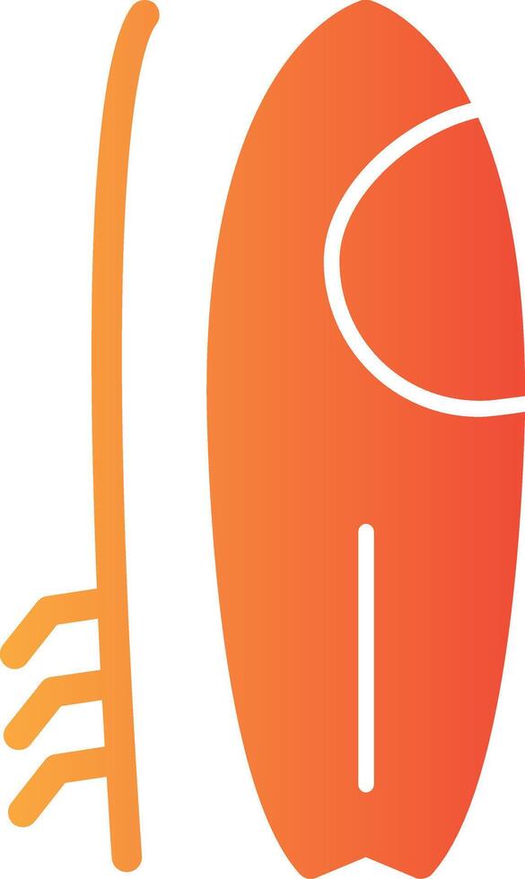 Surfboard Solid Multi Gradient Icon vector
