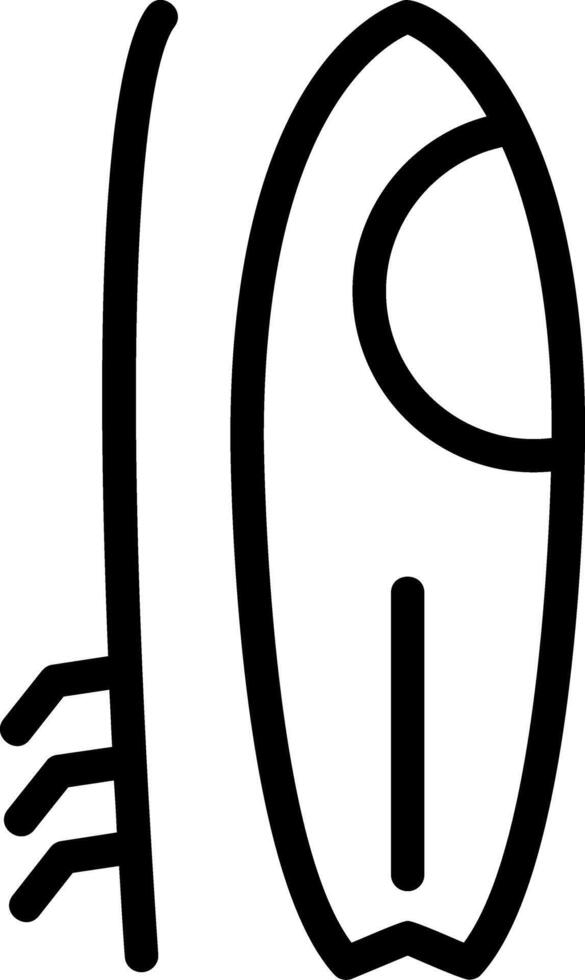 Surfboard Line Icon vector