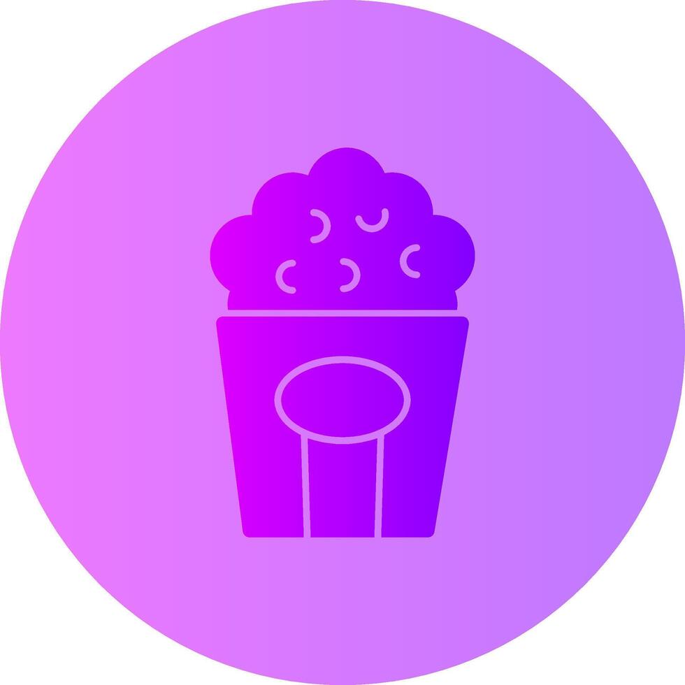 Popcorn Gradient Circle Icon vector