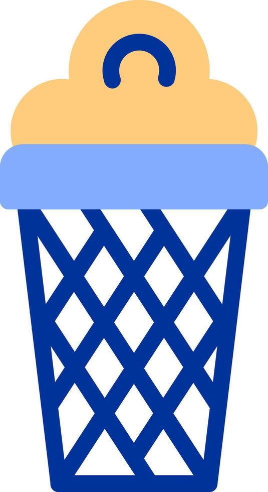 Ice Cream Cone Color Filled Icon vector