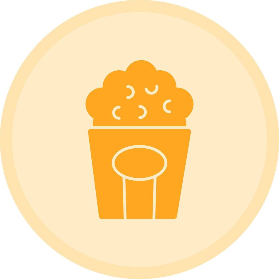 Popcorn Multicolor Circle Icon vector