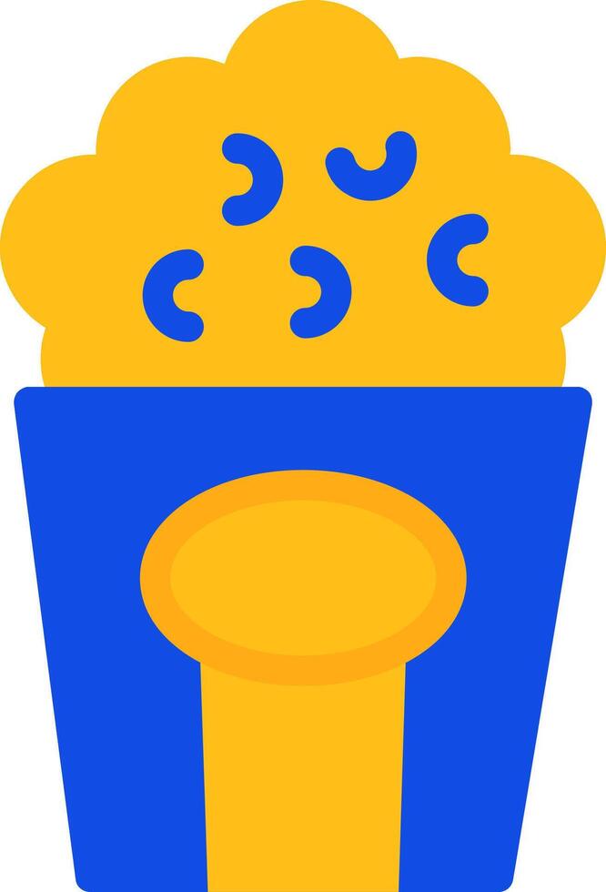 Popcorn Flat Two color Icon vector