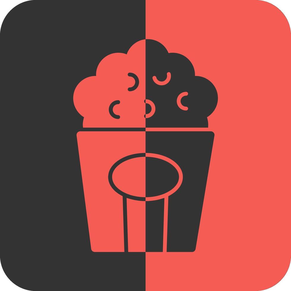 Popcorn Red Inverse Icon vector