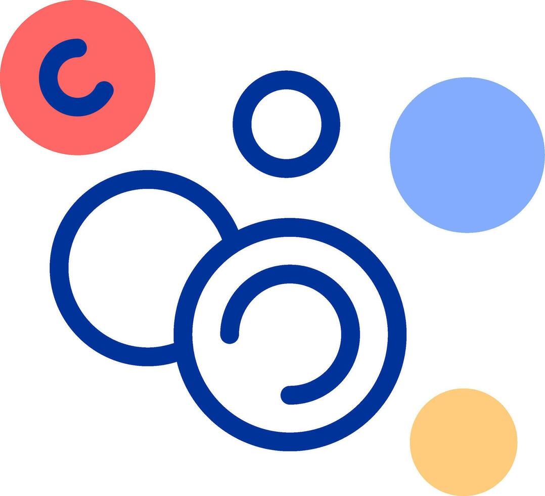 burbujas color lleno icono vector
