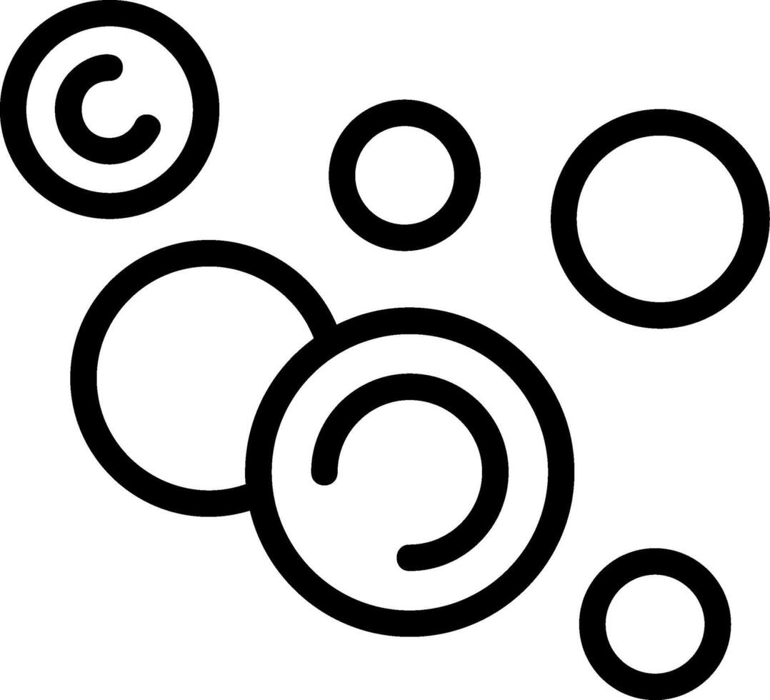 Bubbles Line Icon vector