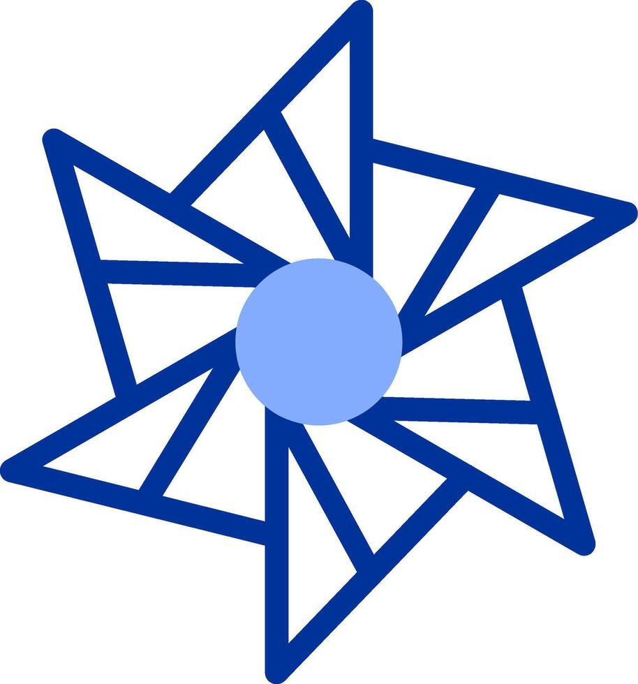Pinwheel Color Filled Icon vector