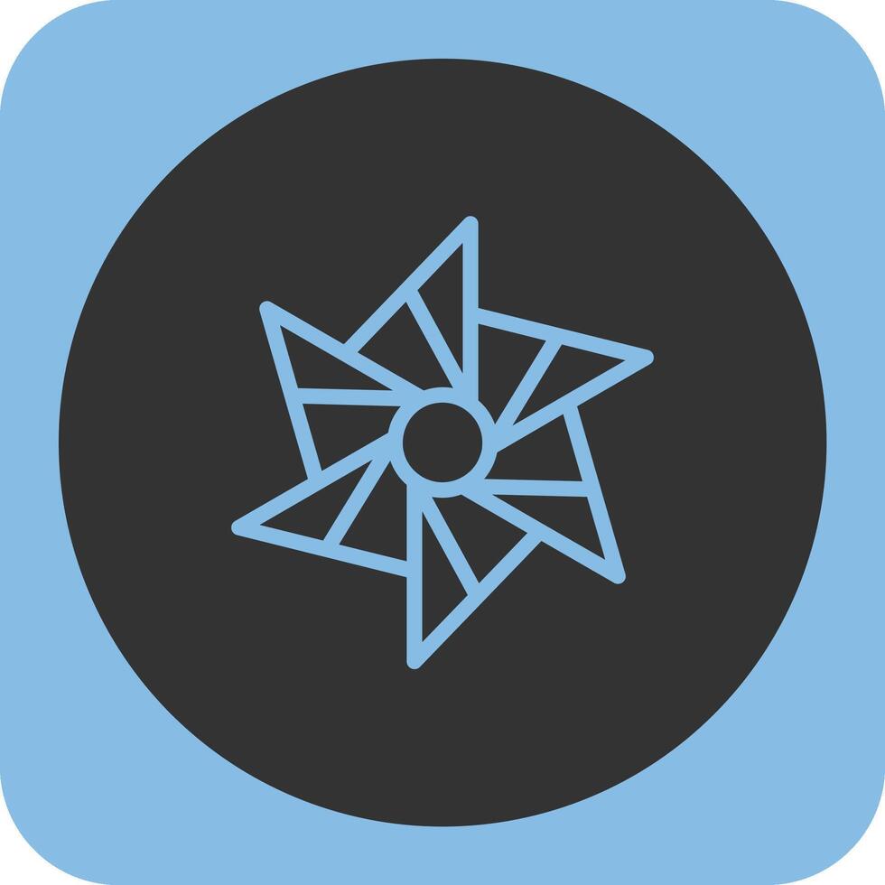 Pinwheel Linear Round Icon vector