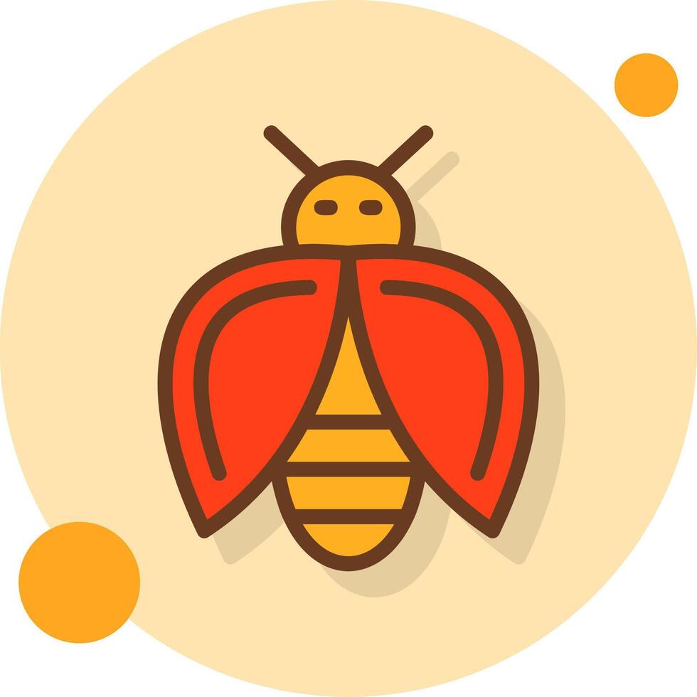 Firefly Filled Shadow Cirlce Icon vector