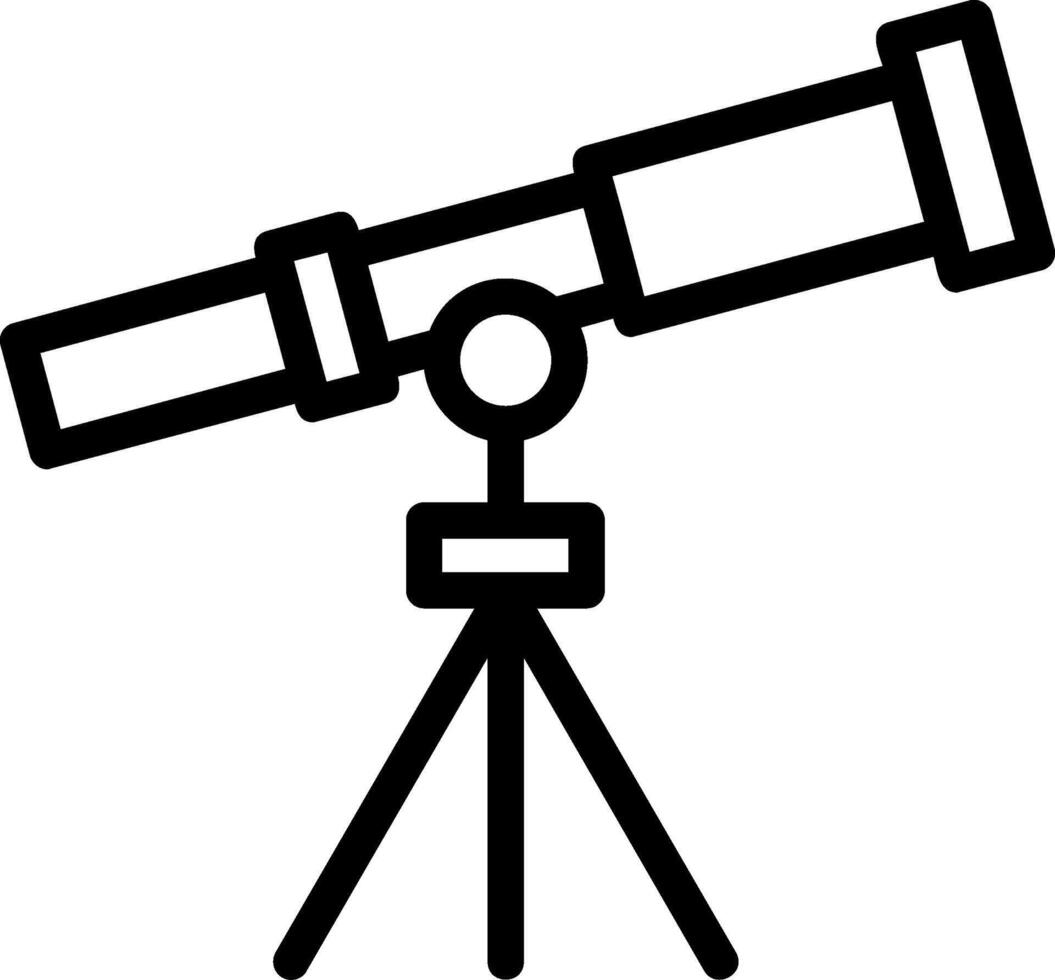 icono de línea de telescopio vector