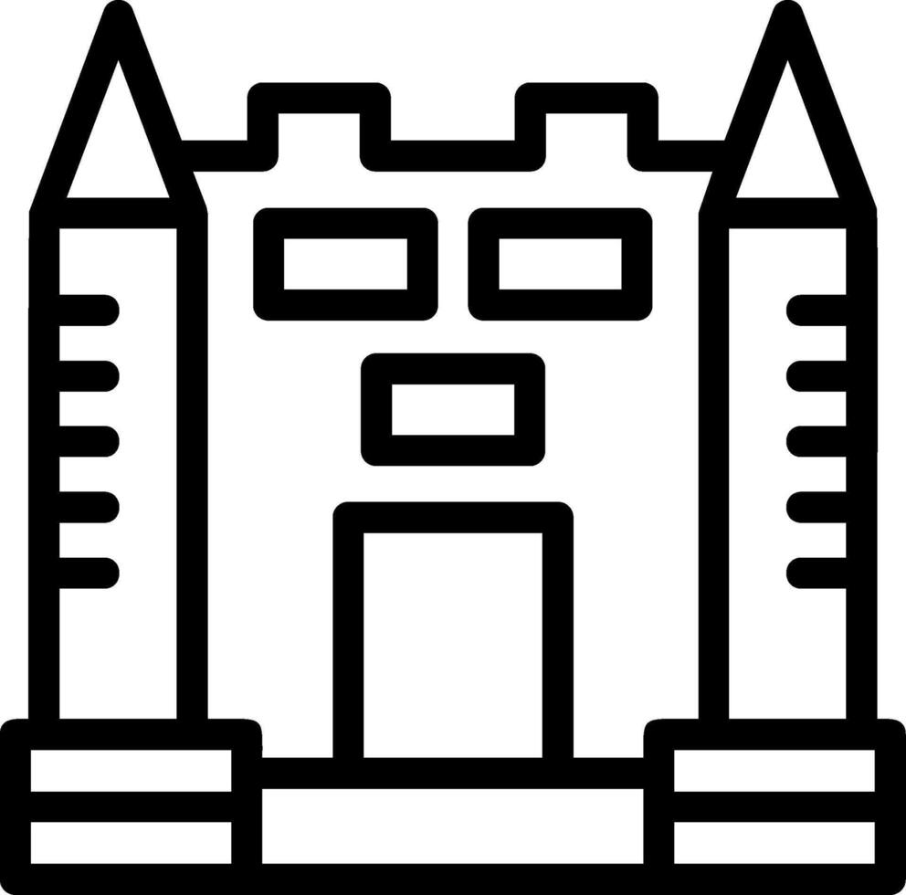 Castle Line Icon vector