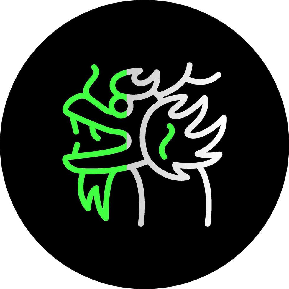 Dragon Dual Gradient Circle Icon vector