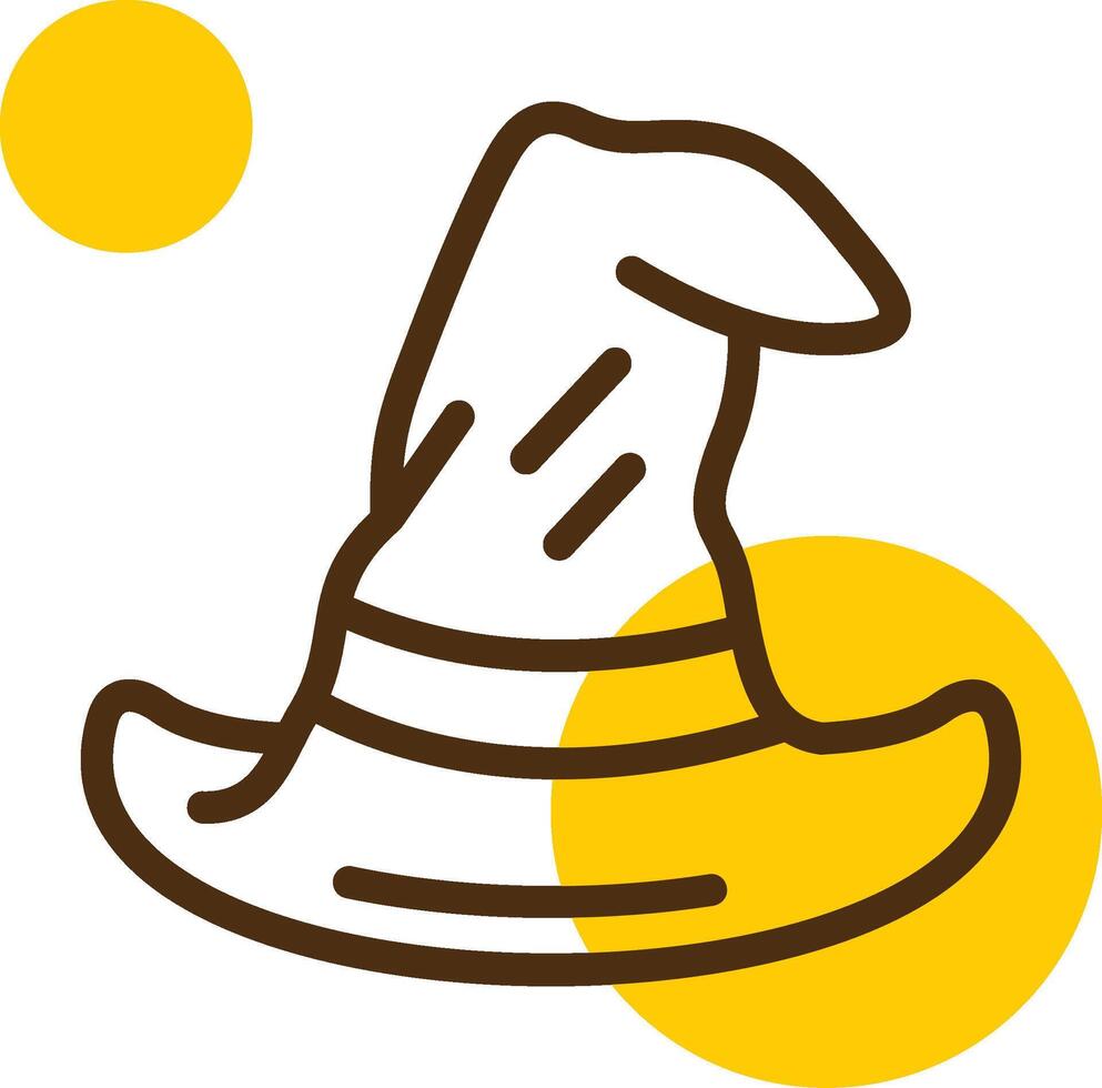 mago sombrero amarillo mentir circulo icono vector