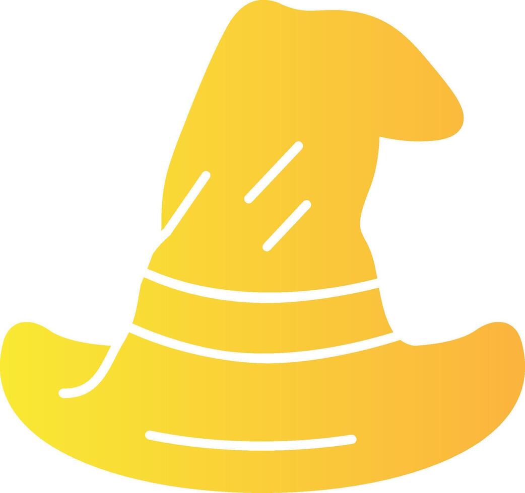 Wizard Hat Solid Multi Gradient Icon vector