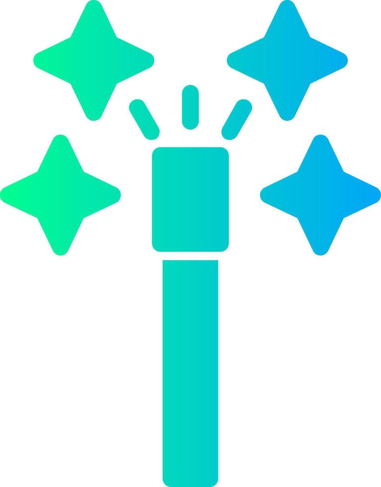 Magic Wand Solid Multi Gradient Icon vector